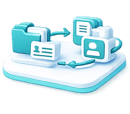 Flowchart with three connected steps: Personalize Reply with a woman’s photo, AI Chat Assist with a chat icon, and Deliver Quick Solution with a checkmark icon.